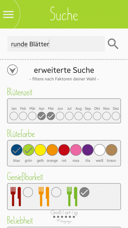 Screenshot, App, Android, Dein Kräuterguide, Dein Kräuterguide für dich und deine Kaninchen, Einsicht, Vorschau