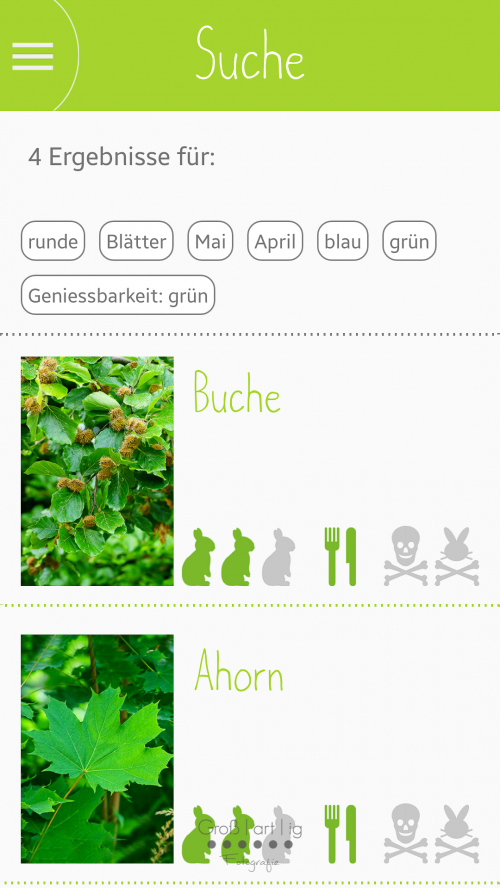 Screenshot, App, Android, Dein Kräuterguide, Dein Kräuterguide für dich und deine Kaninchen, Einsicht, Vorschau
